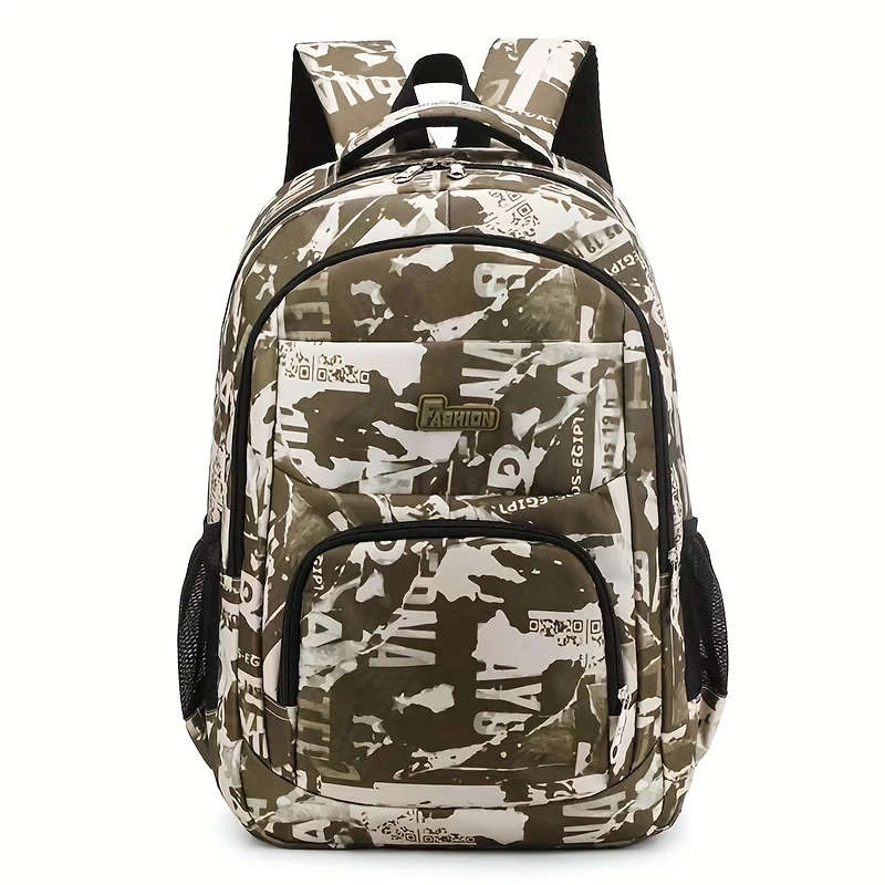 1pc Multifunctional Large Capacity Casual Daypack with Adjustable Straps Lightweight Breathable