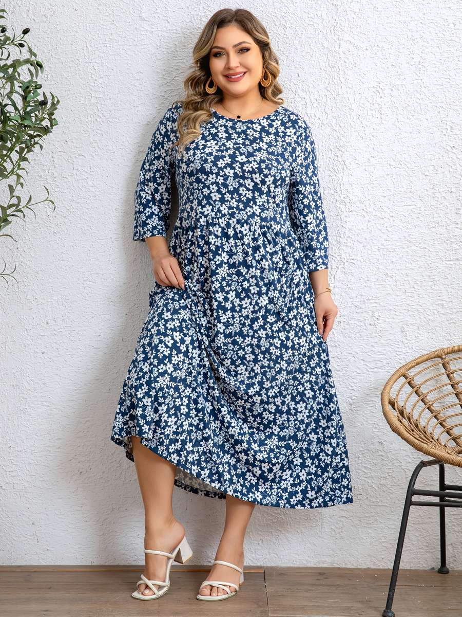 Women S Dress Color Blue Size 5Xl