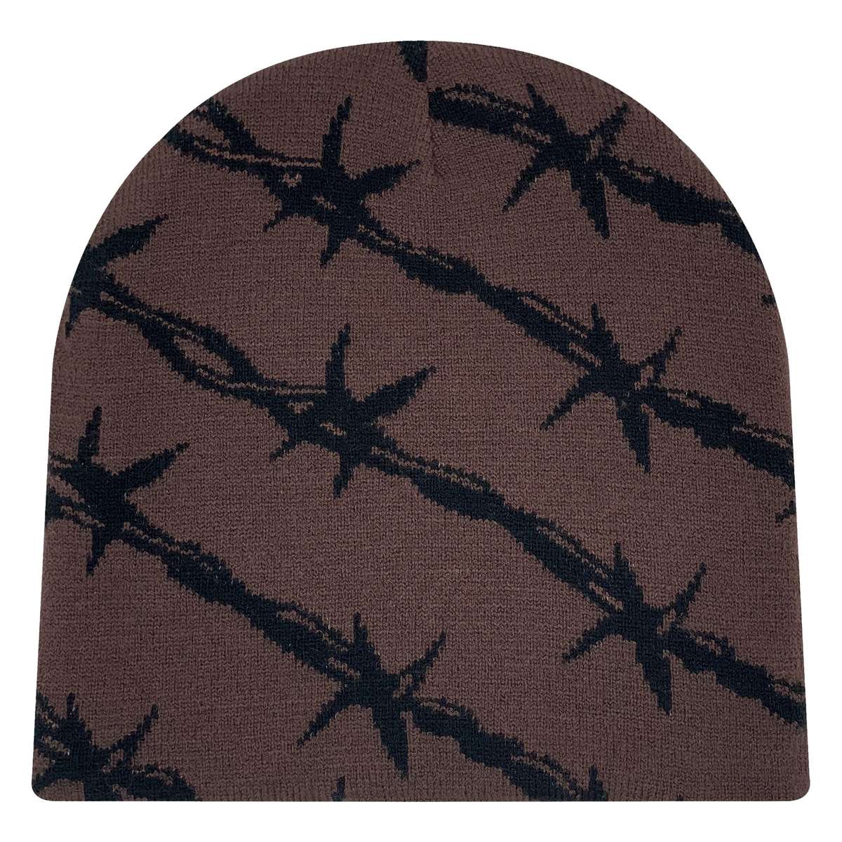 A Stylish Unisex Knit Hat With A Herringbone Pattern