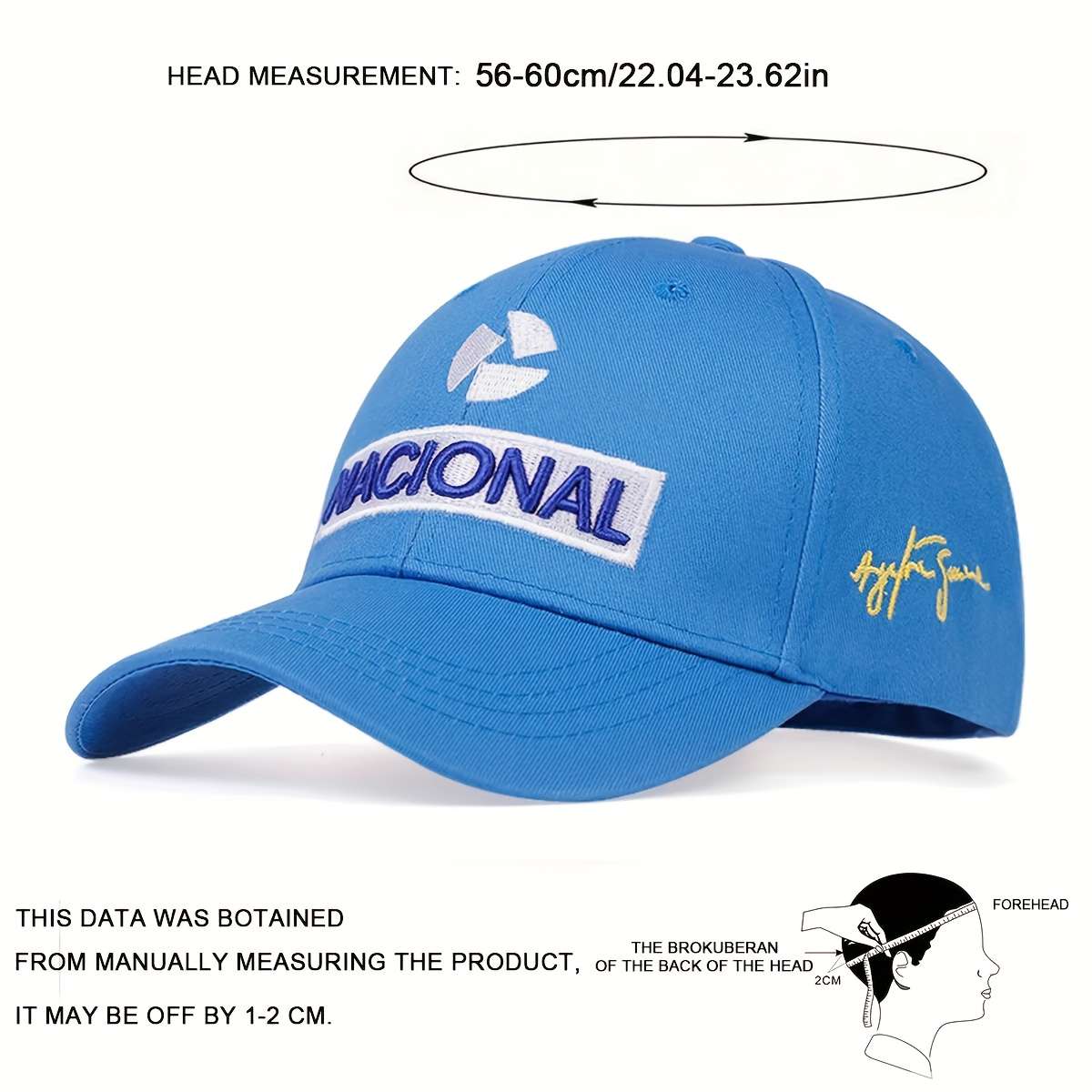 A Men'S NATIONAL Embroidered Baseball Cap Stylish And Adjustable Perfect