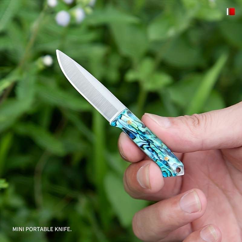 1pc Exquisite Small Straight Knife Pocket Knife Portable Stainless Steel Mini Utility Key