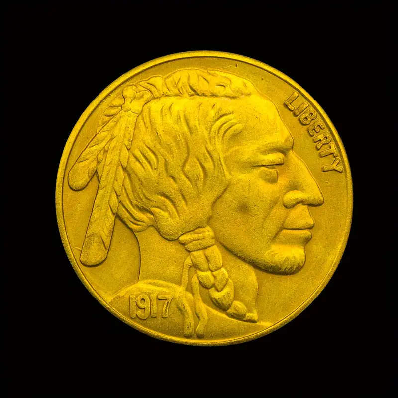 1917 Native American Chief & Buffalo Replica Coin