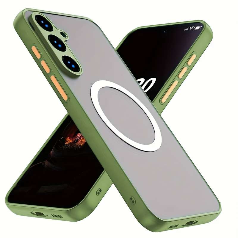 1pc Light Green For Samsung Galaxy S25 Plus Phone Cases