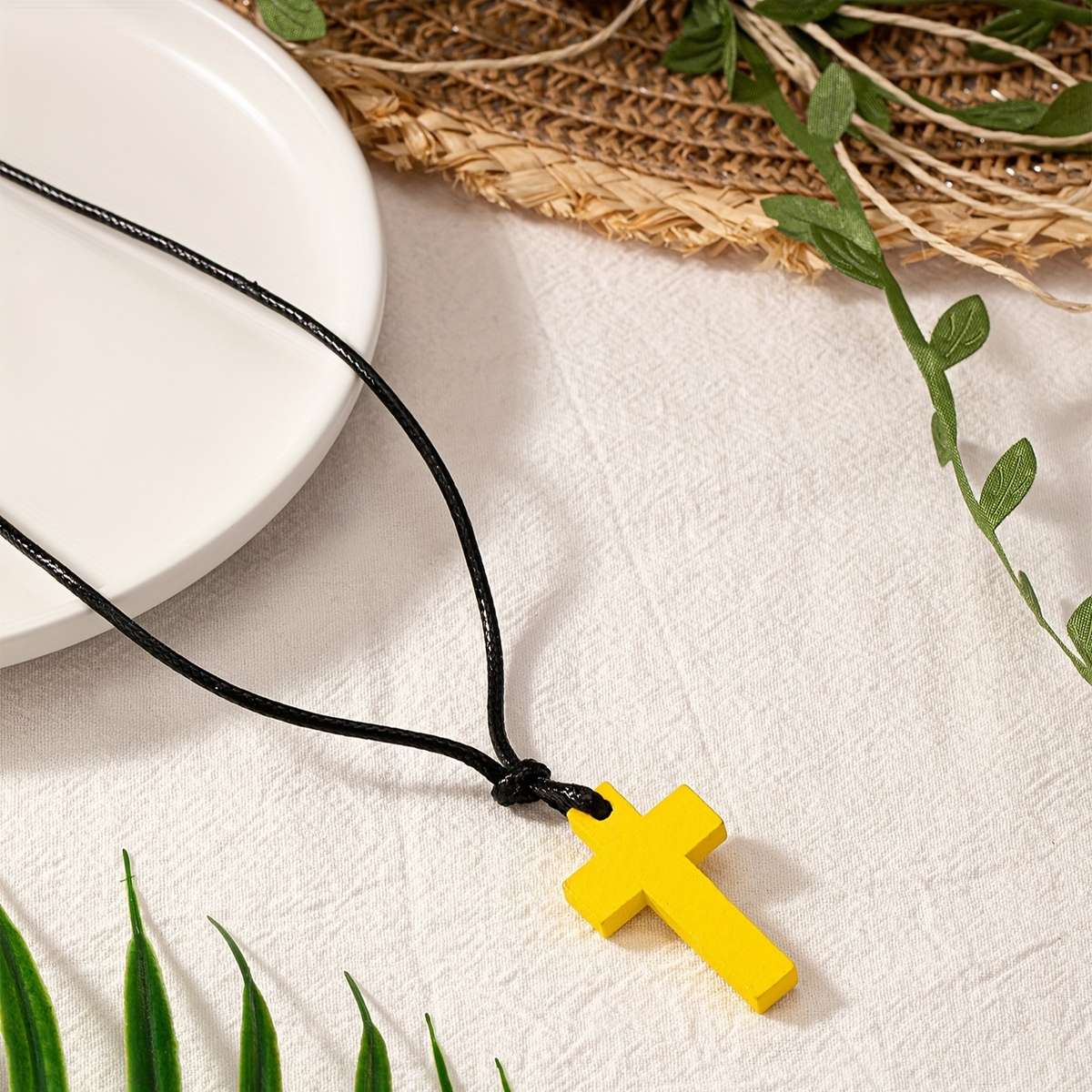 1 Piece Green Jesus Theme Pendant