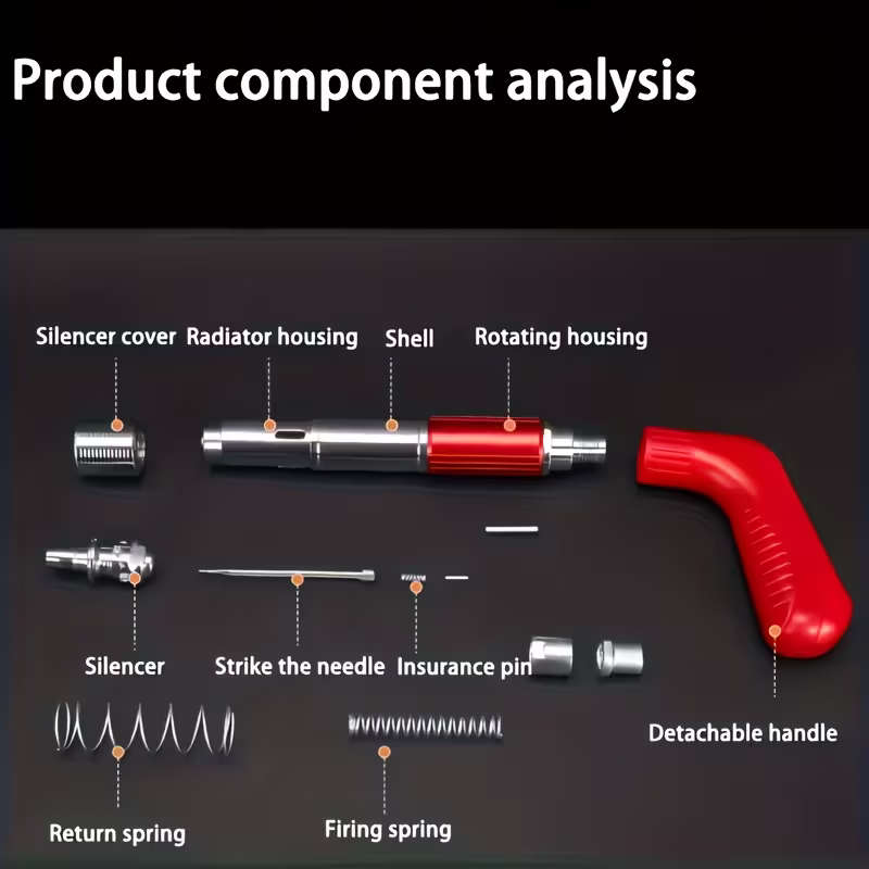 1 Set Multi-Function Mini Nail Gun, 5-Speed Adjustable Household Tool