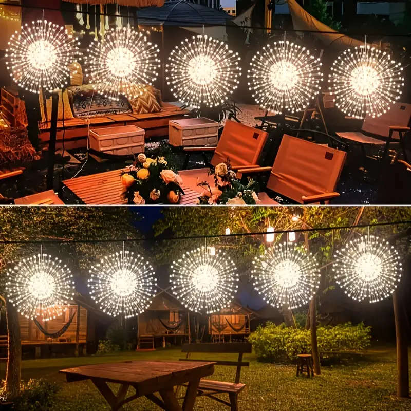 4 Strings Of Led Fireworks Colourful