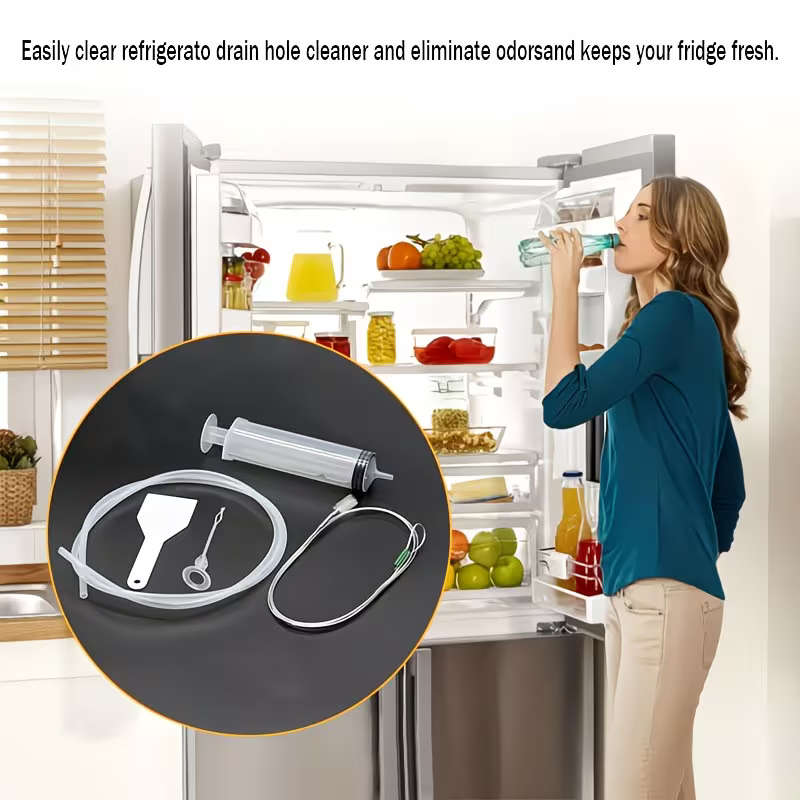 5Pcs Refrigerator Drain Unclogging Kit Reusable Cleaning Tools