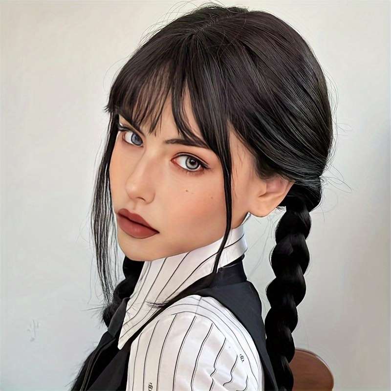 1Pc Black 55.88cm Fashion Design Wig