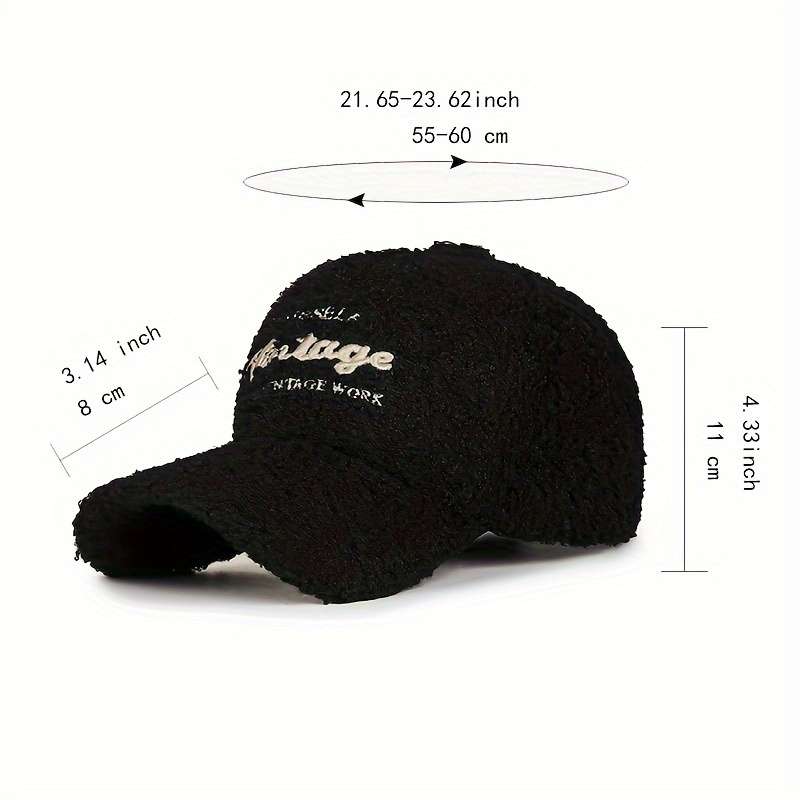 1 Vintage-Inspired Authentic Vintage Baseball Cap Cozy Beige Fleece 100% Polyester Hand-W