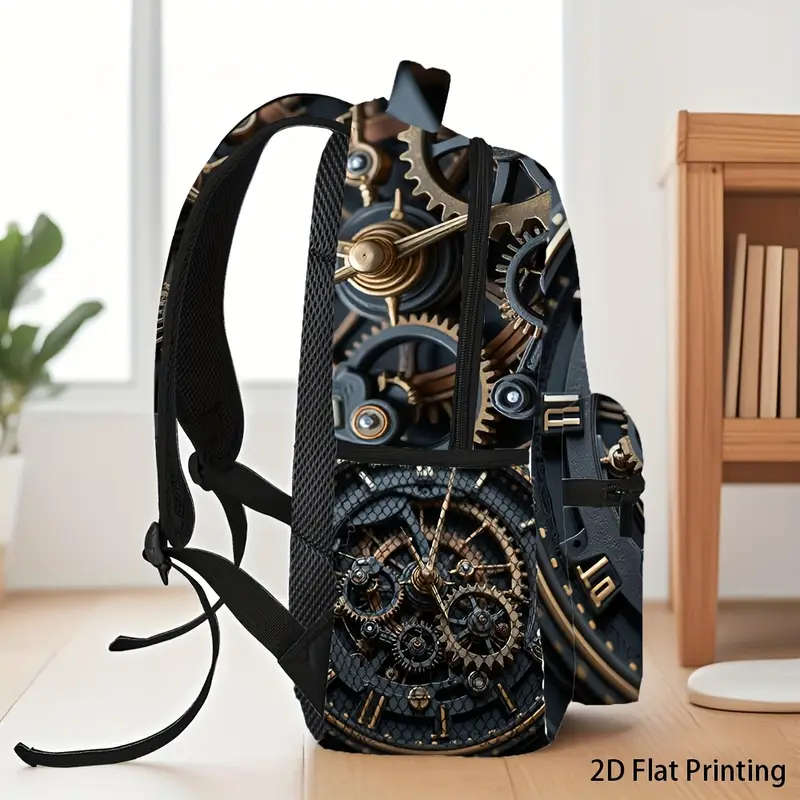 1 x Steampunk Clock Backpack With Adjustable Straps