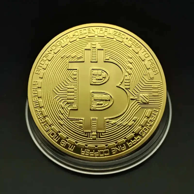 Gold Bitcoin Collector's Edition Coin with Capsule