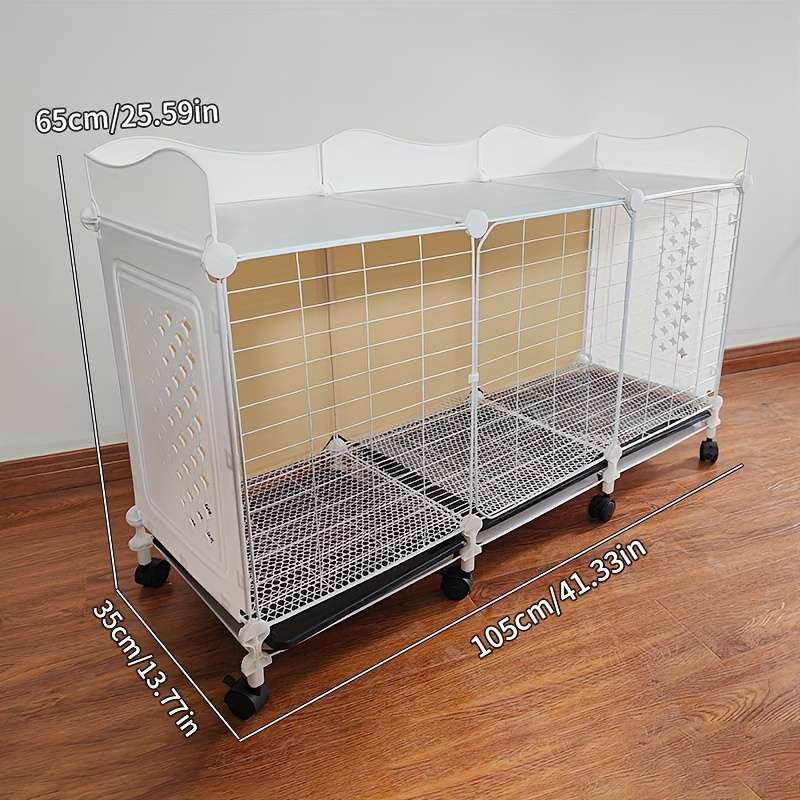 1pc 3 lattice white injection molded pulleys Pet Cage