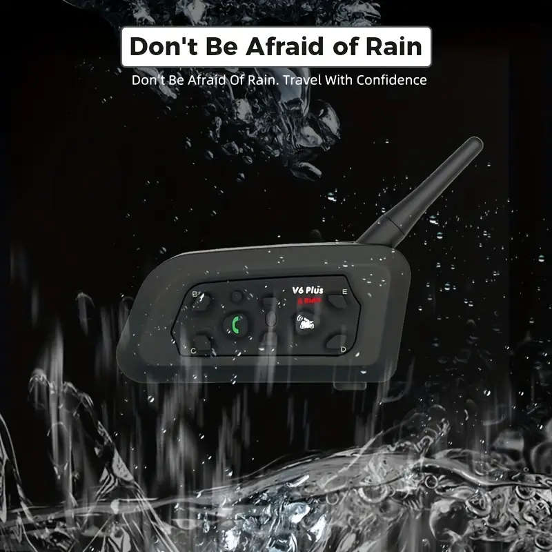 V6 Plus Motorcycle Helmet Bluetooth Headset Helmet Intercom System