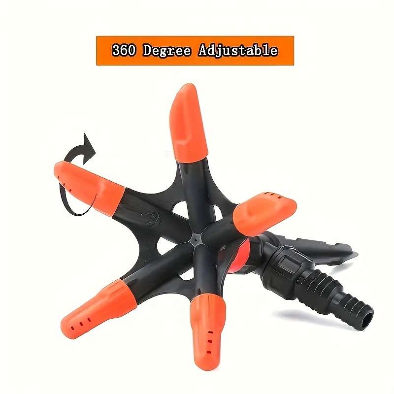 1Pc Rotating Lawn Sprinkler With Adjustable Nozzle