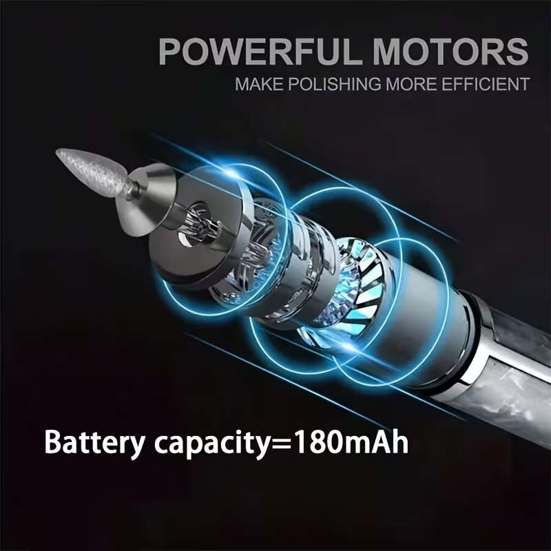 Electric Nail Drill Machine - 12 Grinding Heads Nail Machine Set