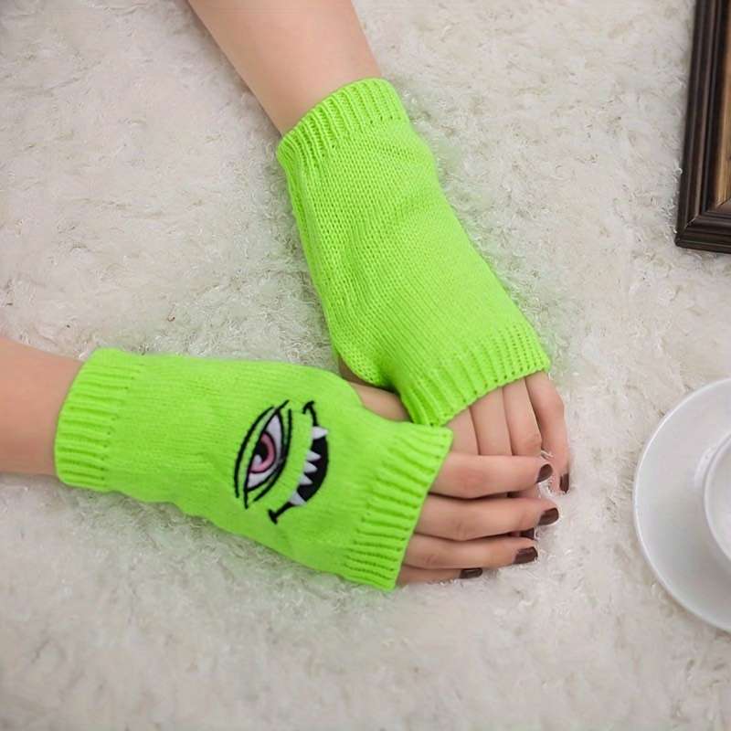 1 Pair Gray Warm Gloves