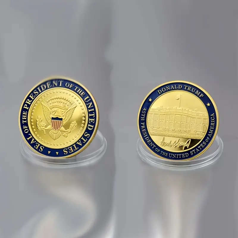 Trump White House Gold-Plated Replica Coin