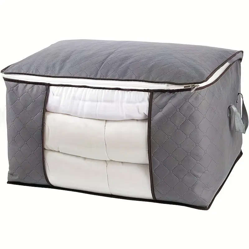 Vintage-Style Foldable Storage Bags for Clothing and Blankets - Large Capacity