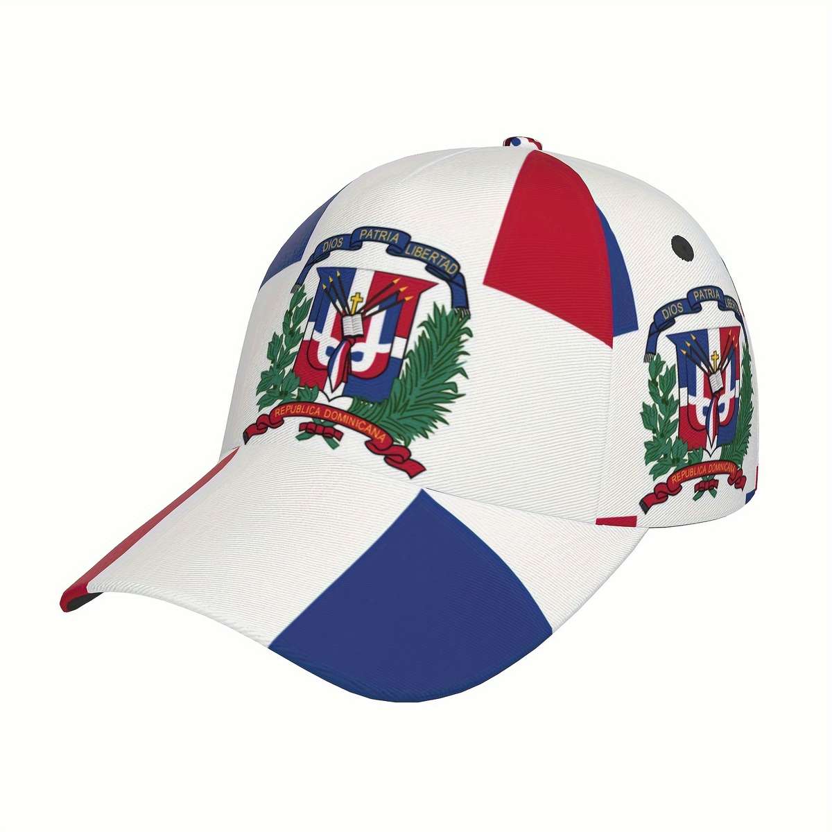 1pc Dominican Flag-Inspired Adjustable Baseball Cap Breathable Lightweight for Sports and Outdoo