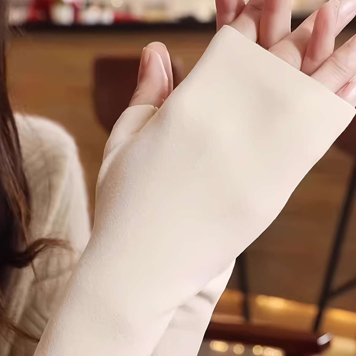 1 Pair Coffee Color One Size Warm Gloves