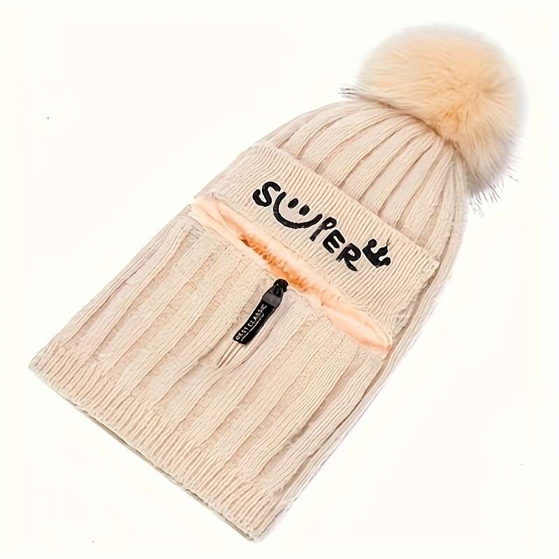 Hat Zipper Gray One Size
