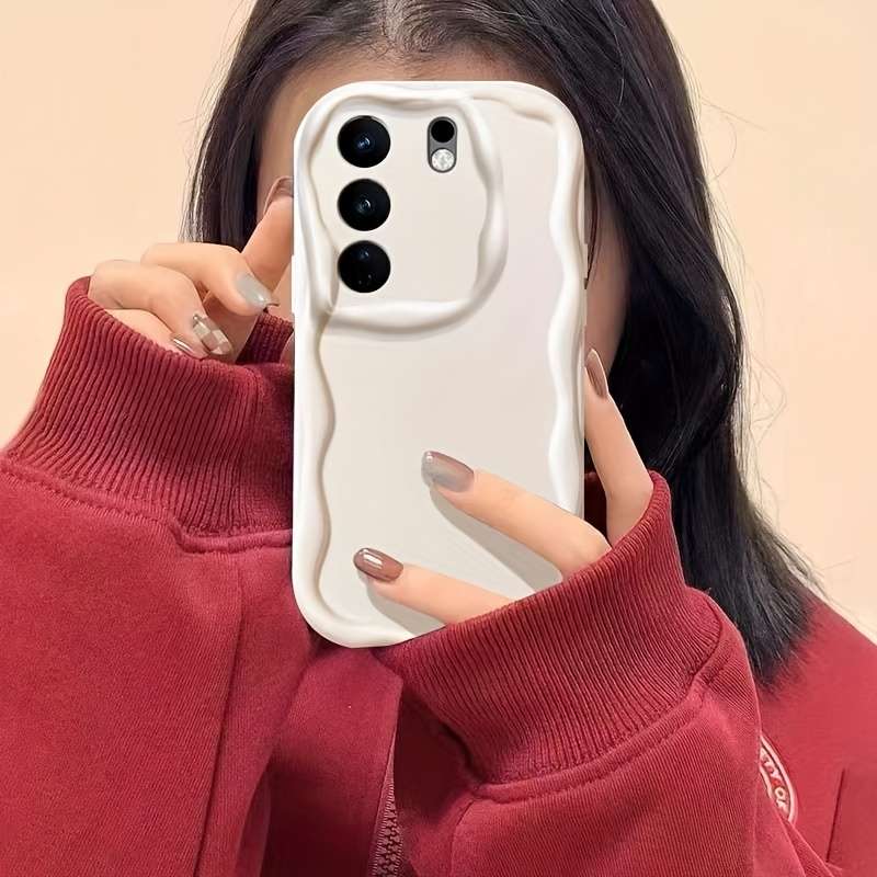 1pc Beige For Samsung Galaxy A55 Phone Cases