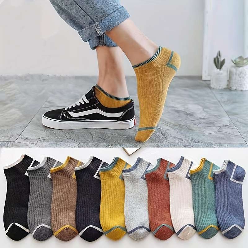 5 Pairs Random Colors Asian One Size High Elastic Socks