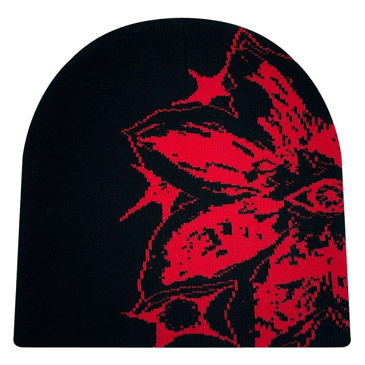 Acrylic Knit Hat Skullies Beanies With Large Jacquard Pattern Unisex Street Style Beanie Ca