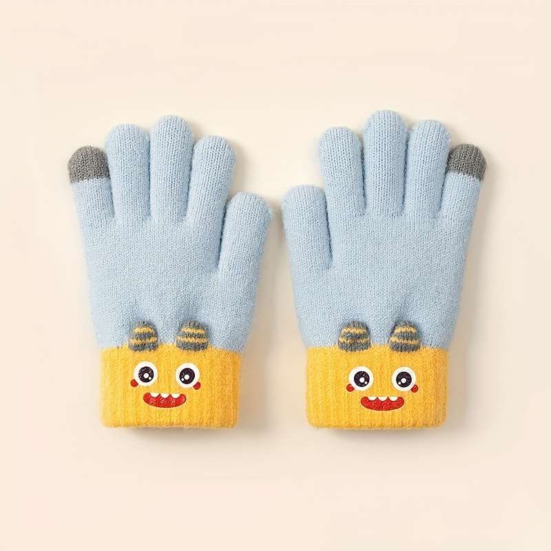 1 Pair Yellow Warm Gloves