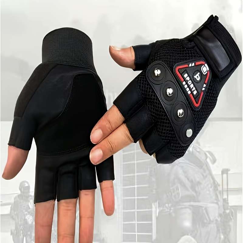1 Pair Black One Size Outdoor Sports Gloves