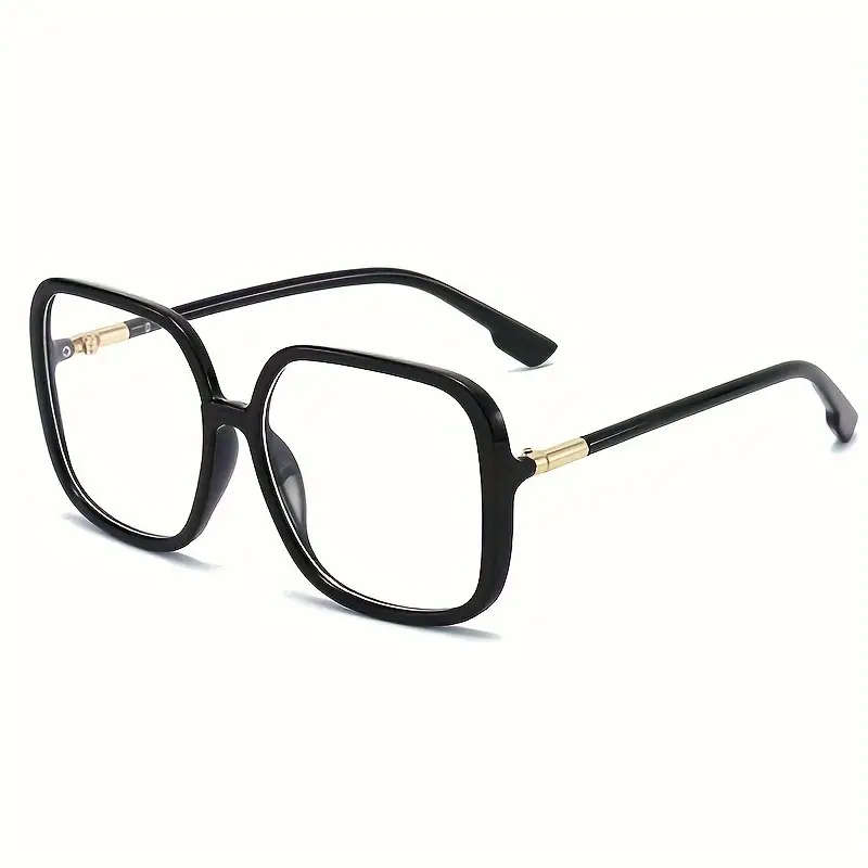 Oversized Square Frame Glasses with Blue Light Blocking - Lightweight Sunglasses