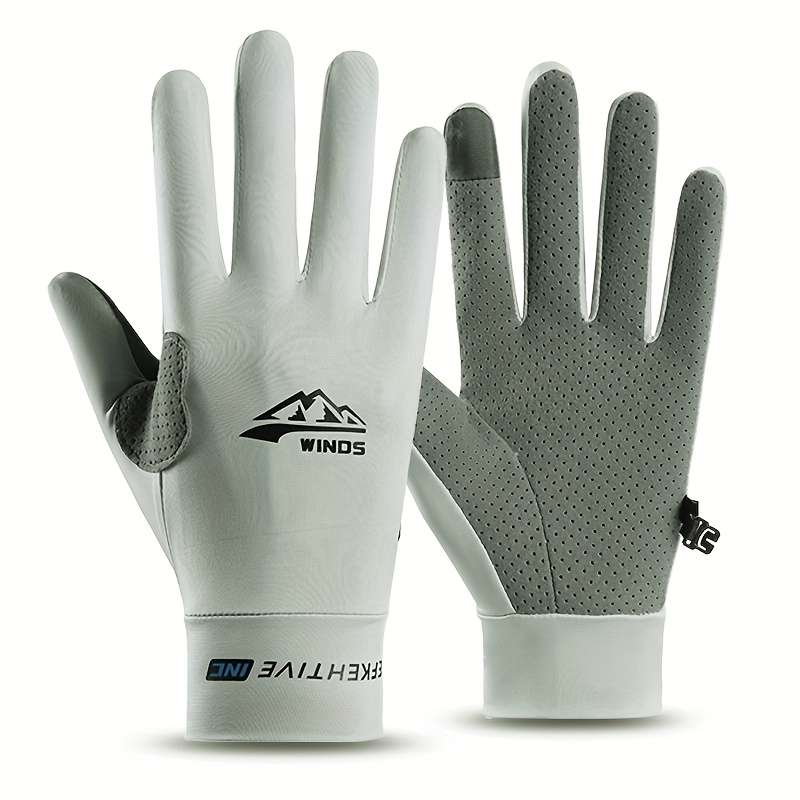 1 Pair Grey Size M Outdoor Sports Gloves