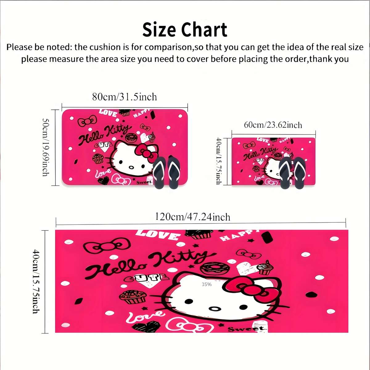 Pink 47.24x15.75inch 120x40cm Floor Mat