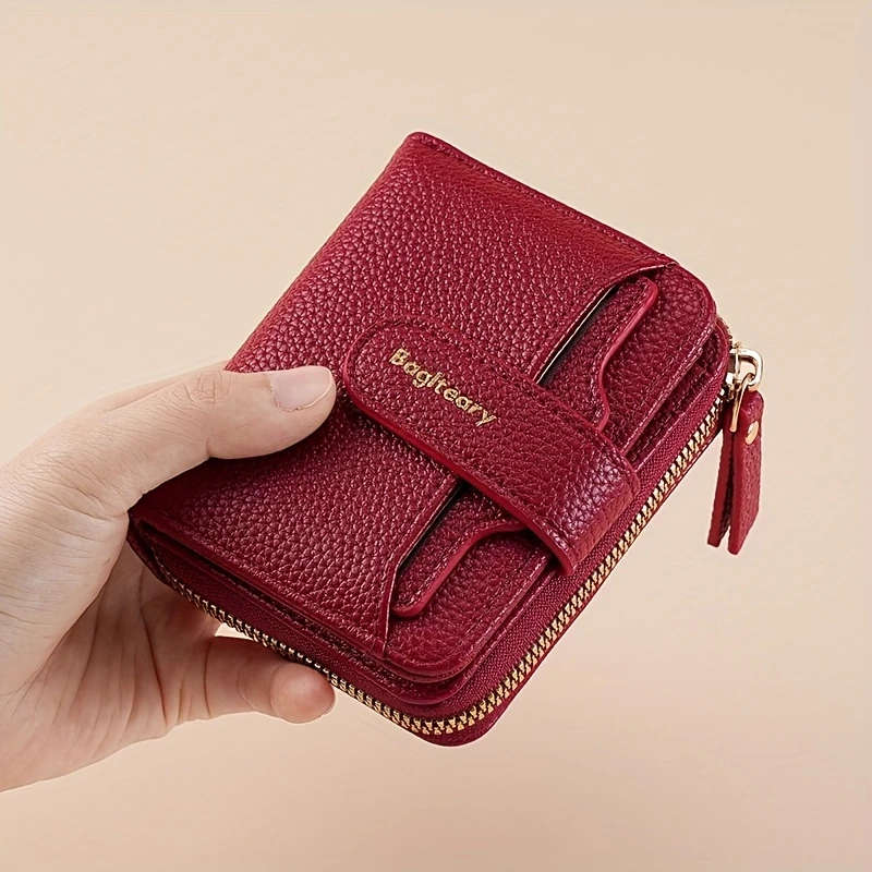 New Lychee Pattern Solid Color Wallet