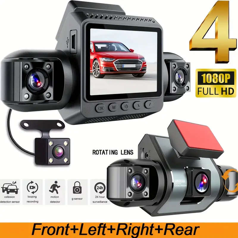 1080P 4 Channel Dash Cam 360° Dash Camera
