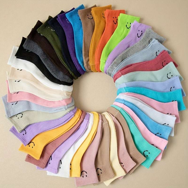 Sock Random Mixed Colors 20 Pairs One Size