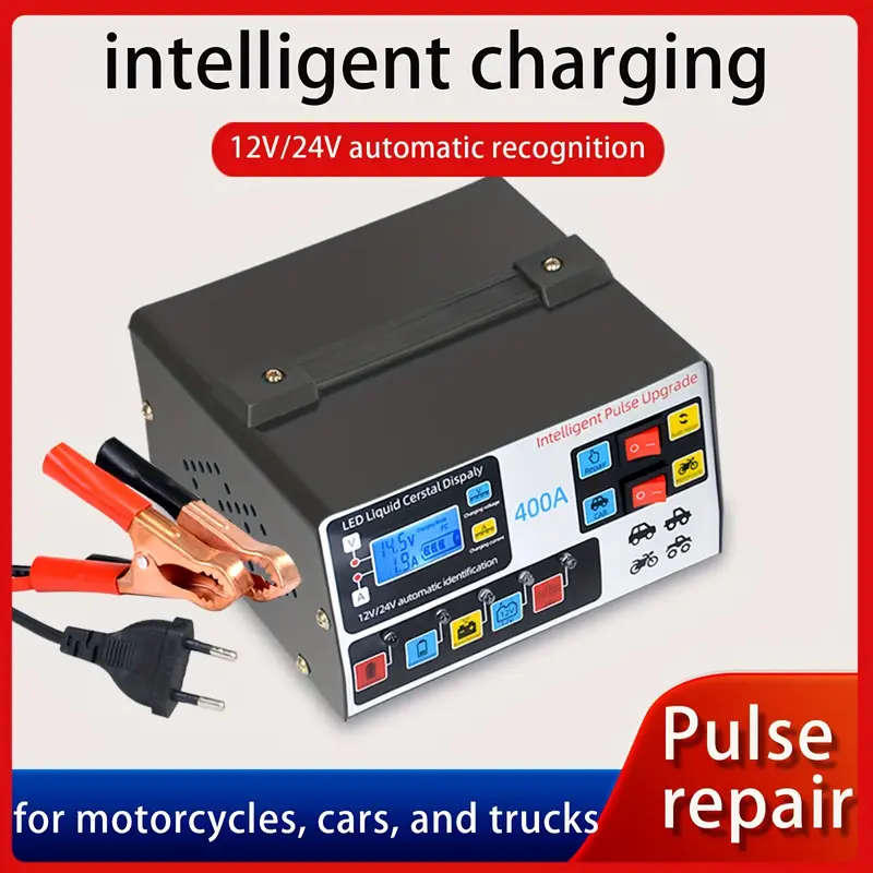 12V/24V Intelligent Battery Charger for Motorcycles and Cars