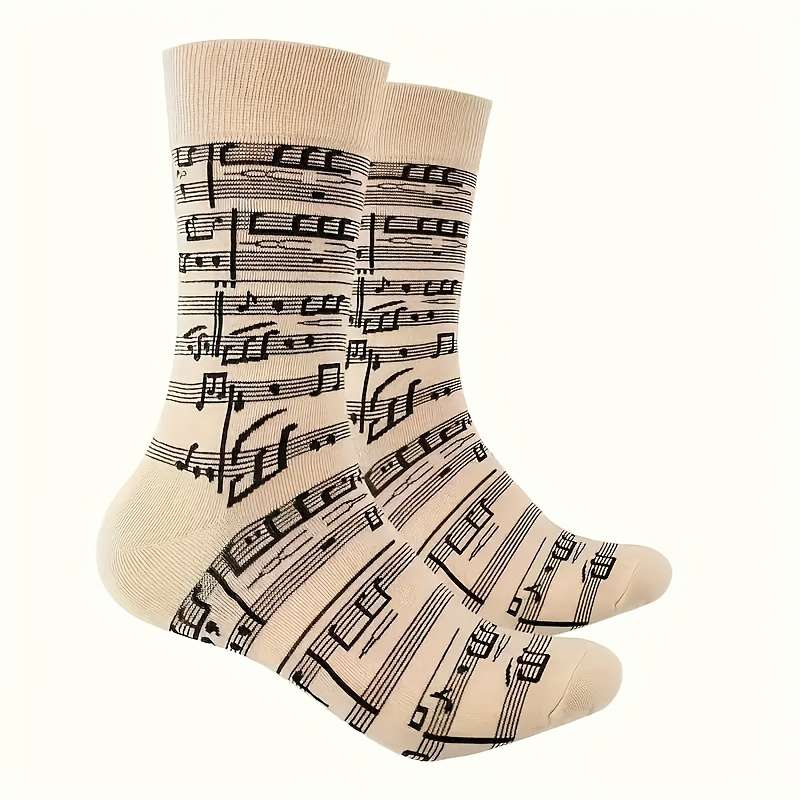 1 Pair Of Notes One Size Socks