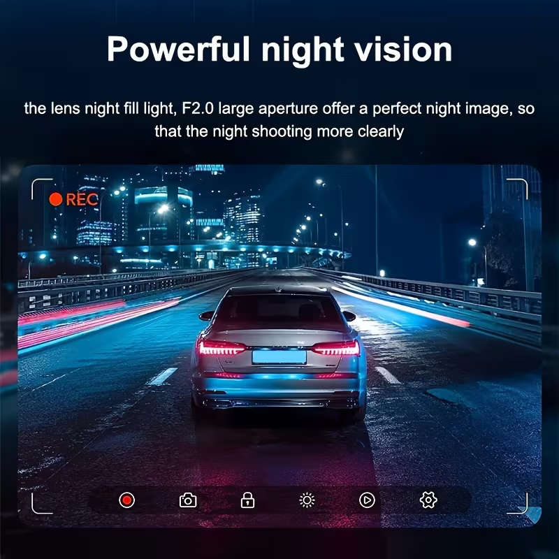 Front and rear dual-recording dashcam