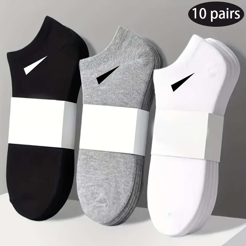 10 Pairs Of Black One Size High Elastic Socks