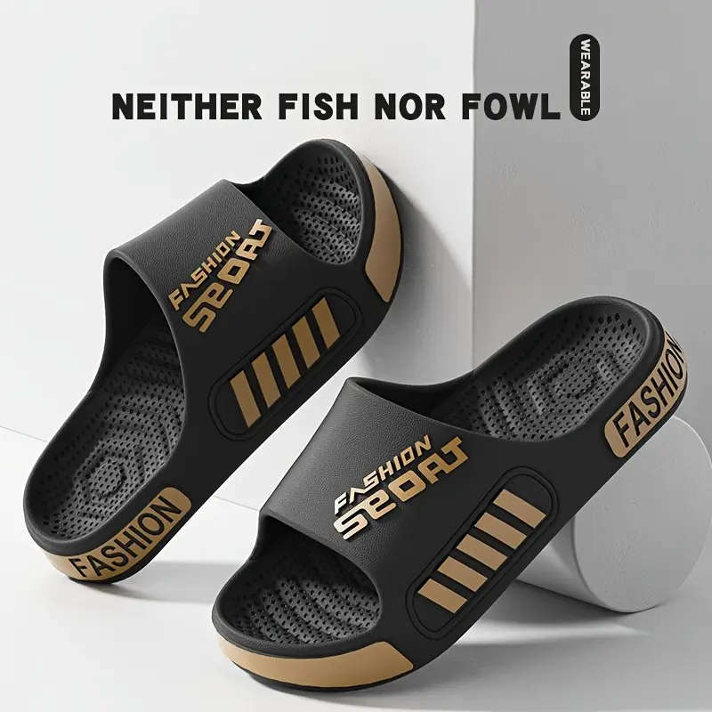 A Pair Of Unisex Stylish Sports Slippers In Blue 6.5-7