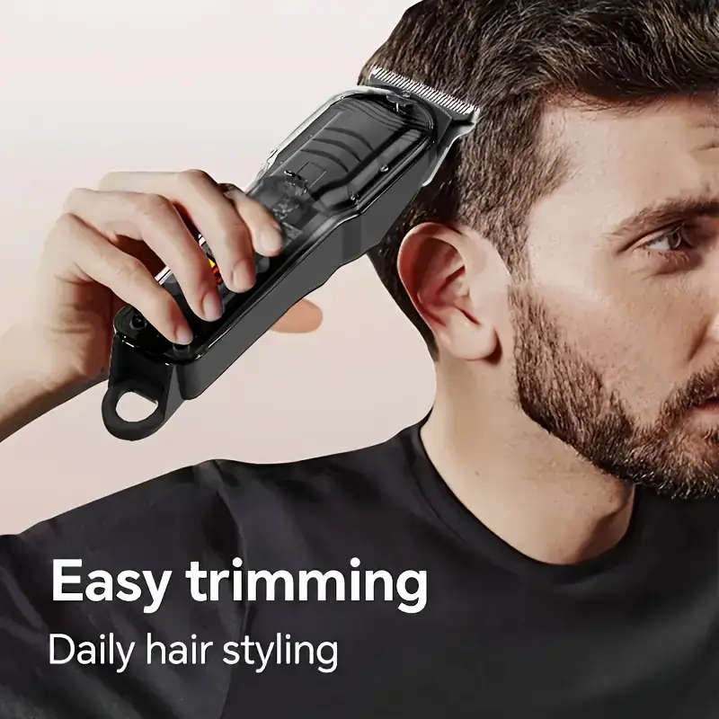 Professional Men's Hair Clipper With Stylish Transparent Digital Display