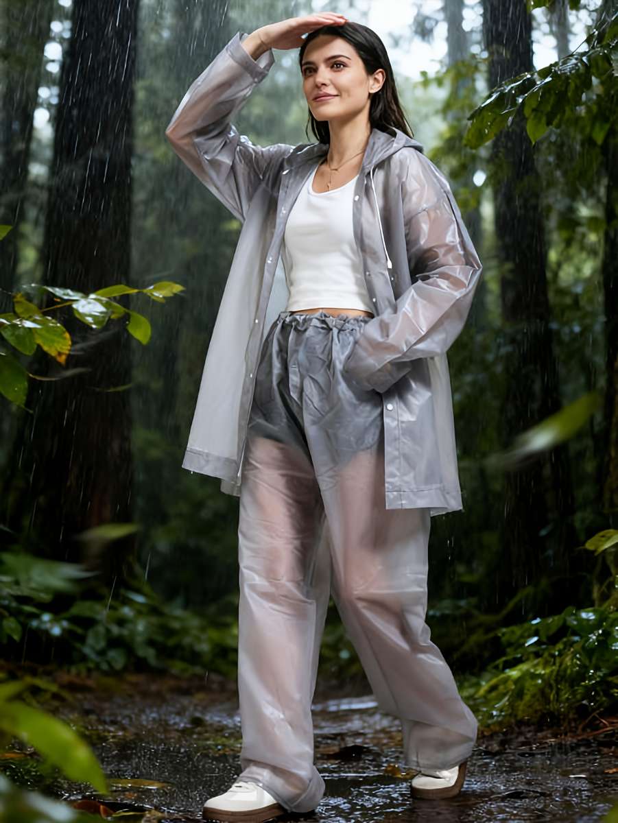Raincoat Dark Gray Size Asian Onesize