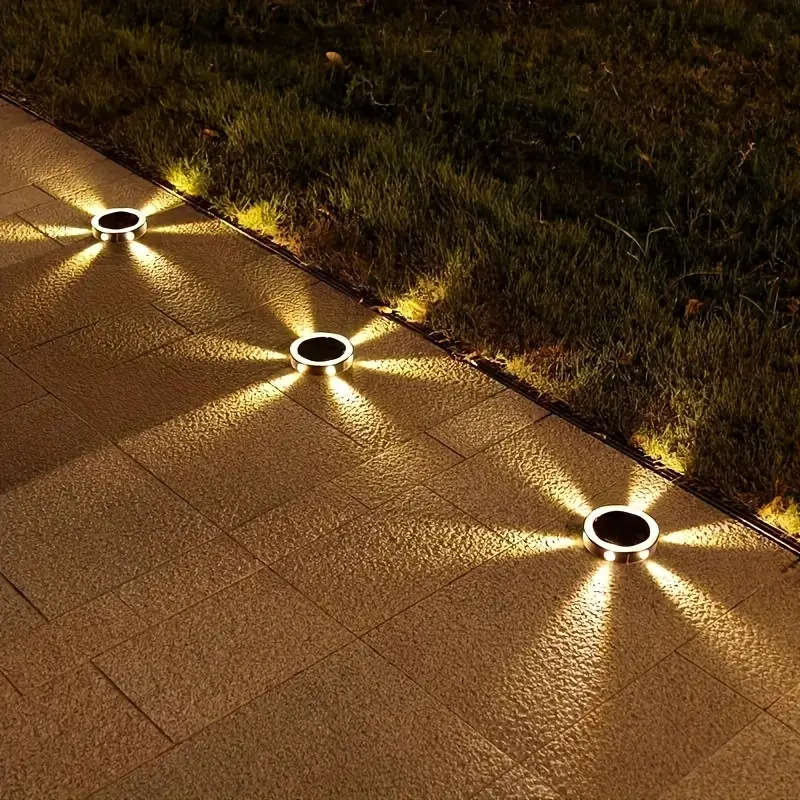 1pc Led Solar Ground And Wall Light