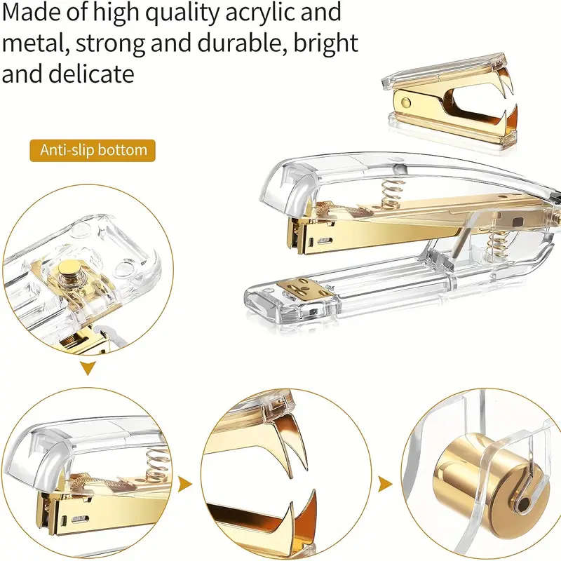 Gold Acrylic Stapler Set