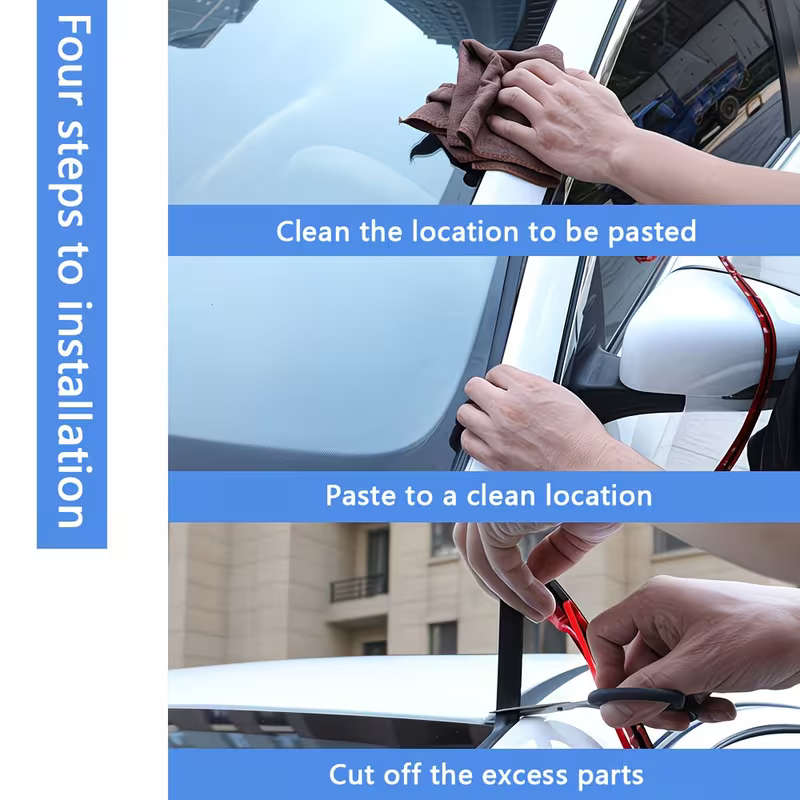 Universal Car Sealing Strip Waterproof Dustproof Rubber Seal 2M