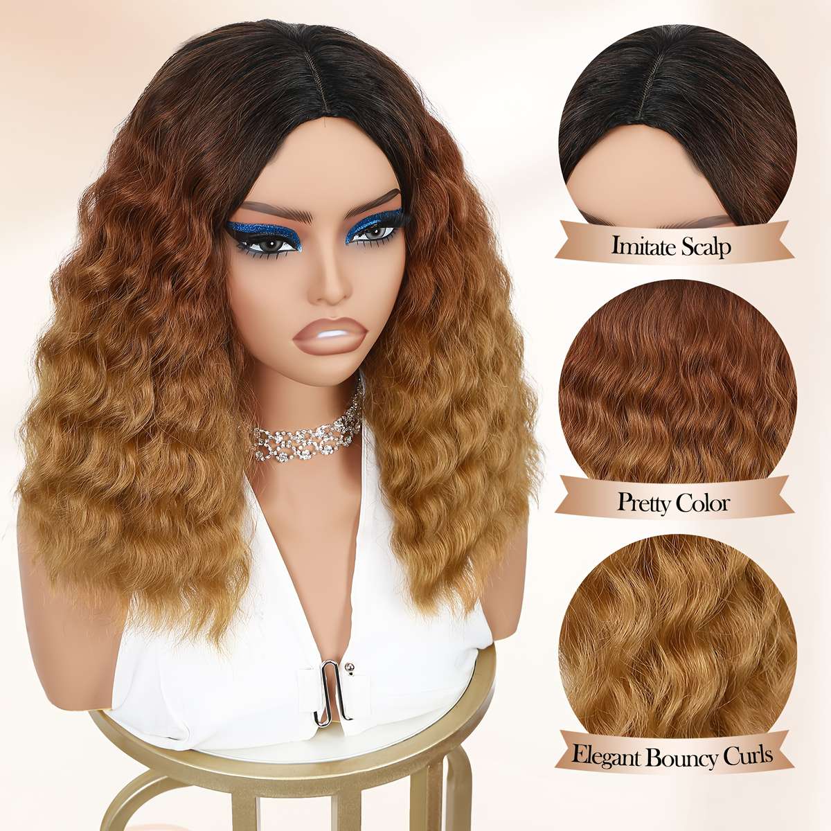 1Pc Style3 35.56cm Fashion Design Wig