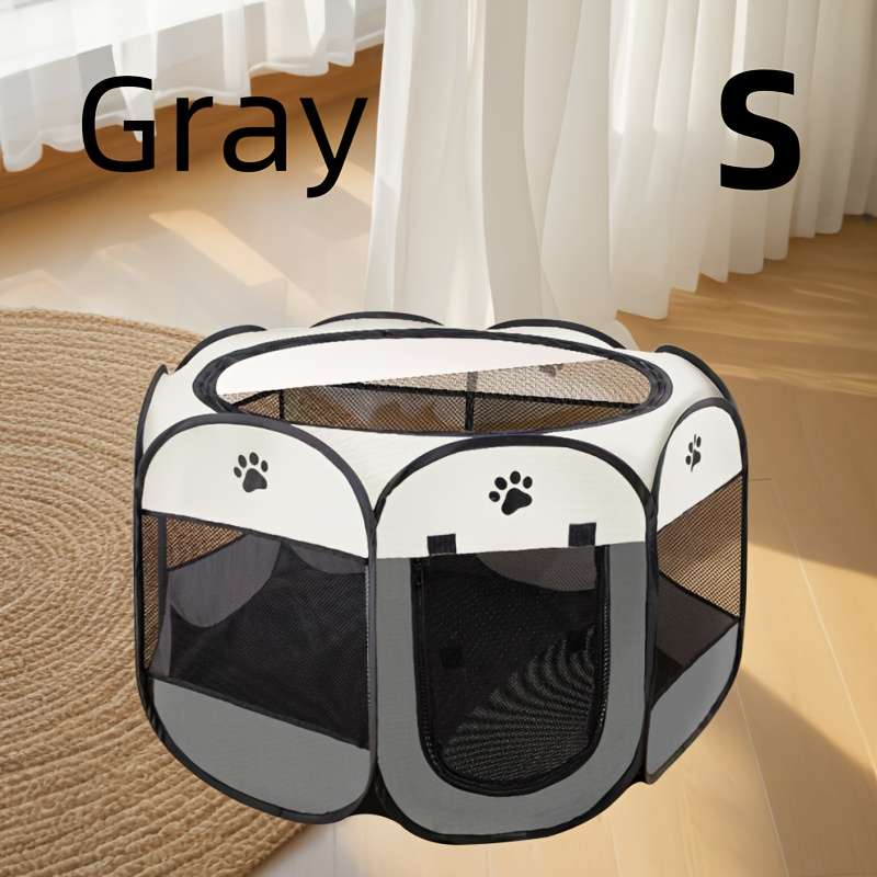 1pc Beige+coffee size Size: 91*91*58cm (Foldable)Pet Cage
