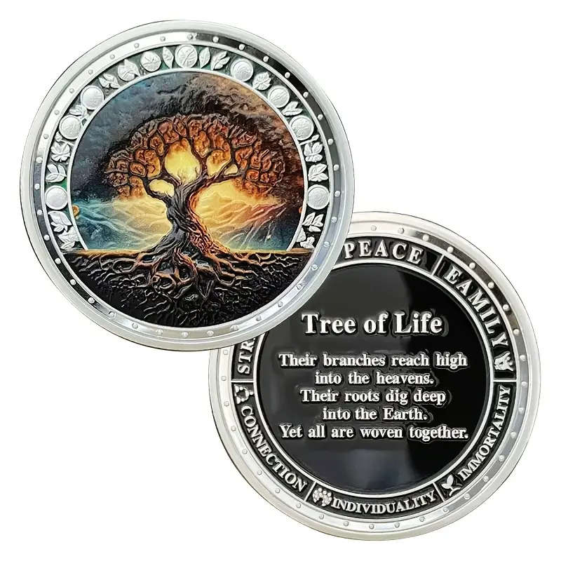 Tree Of Life Theme Commemorative Coin Three-dimensional 40MM