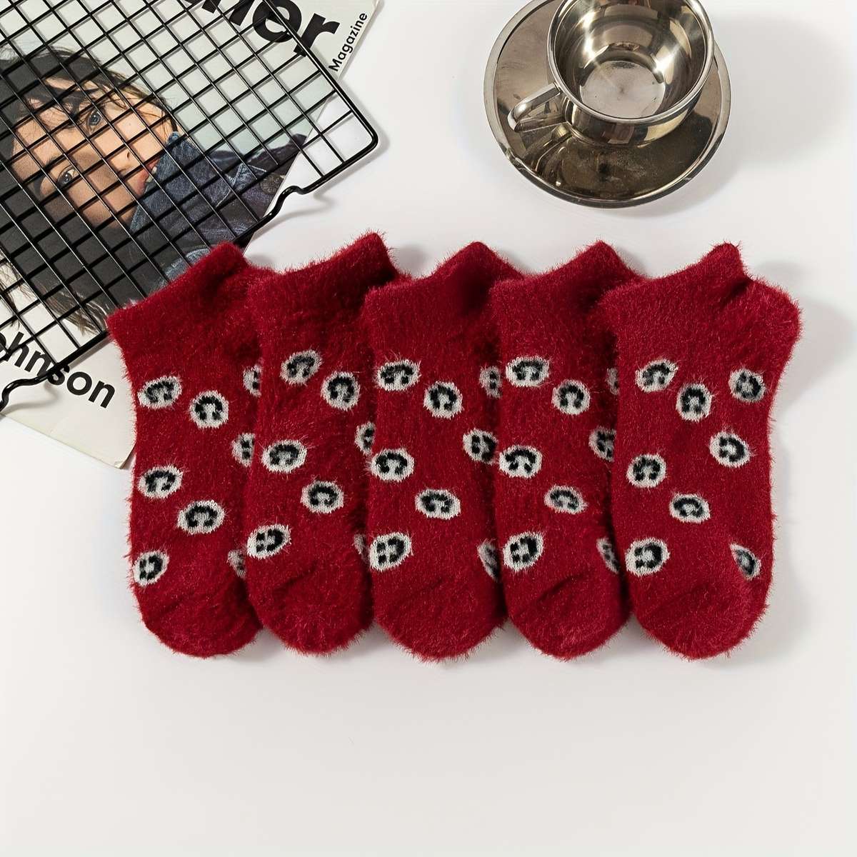 Sock 5 Pairs Pink  One Size